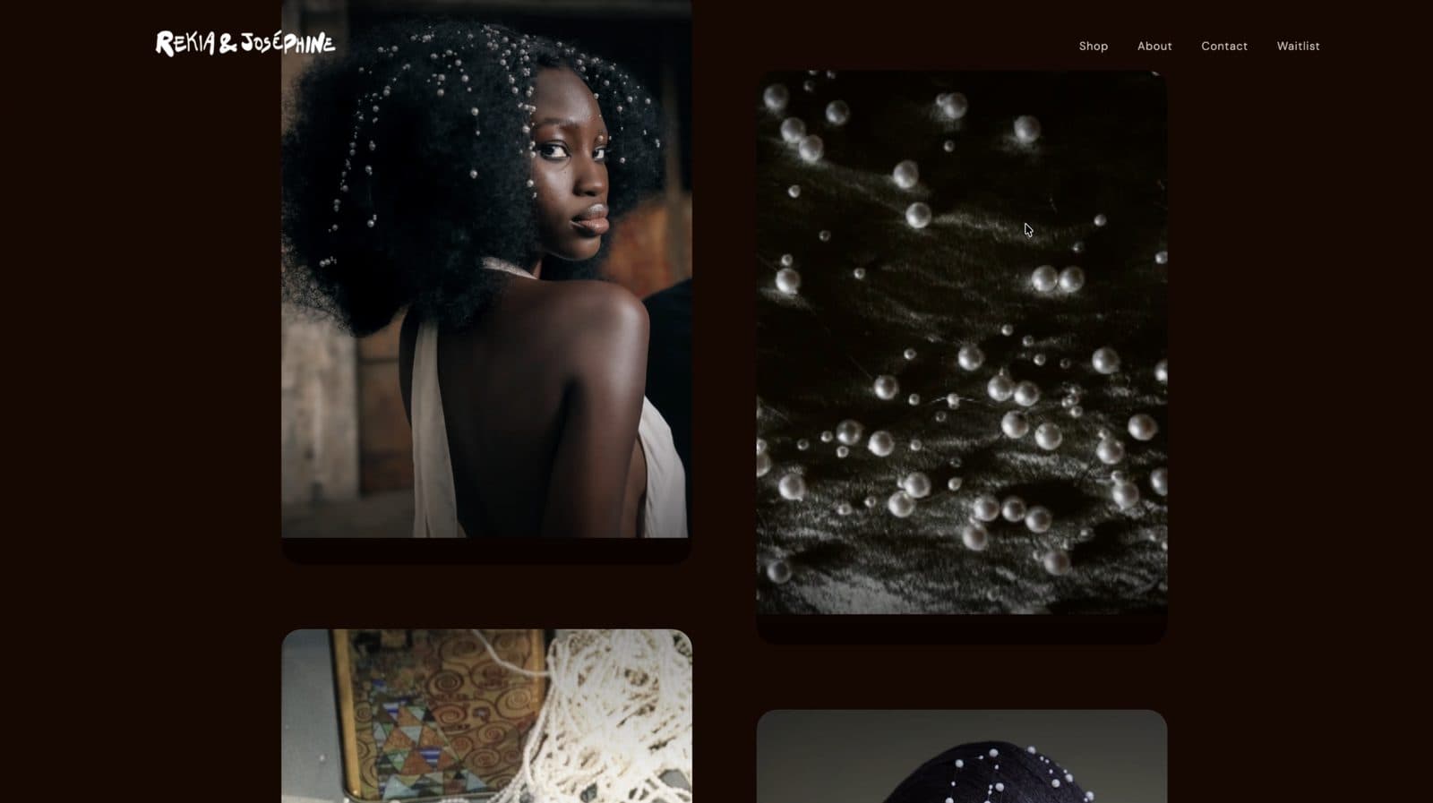 Homepage gallery — pearls in detail